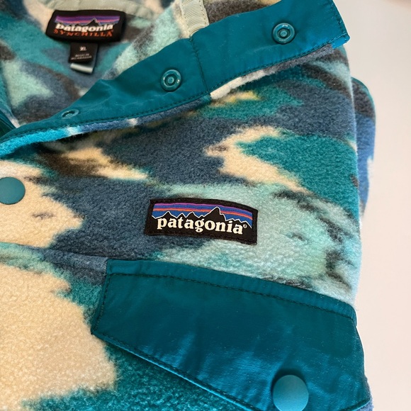 🤩rare Patagonia synchilla fleece pullover size women's XL - Picture 3 of 5